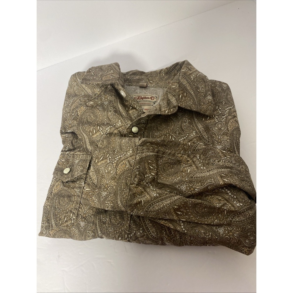 Rafter Cowboy Collection Pro Flex 45 Performance L/s Shirt Pearl Snaps Womans XL